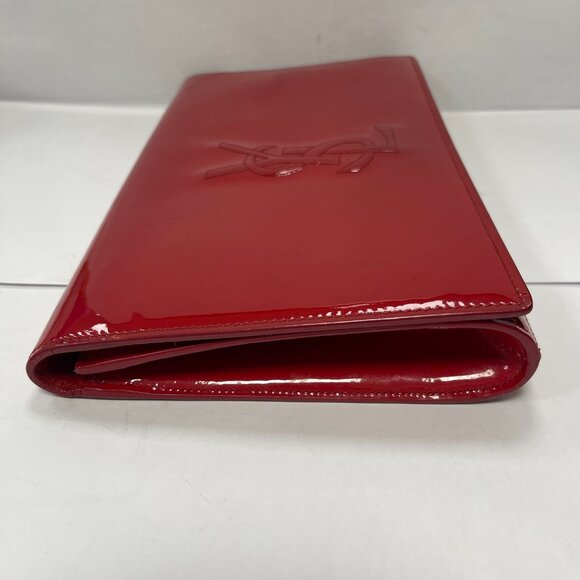 Saint Laurent YSL Belle de Jour Red Patent Leather Clutch Bag - Preowned - Picture 4 of 15